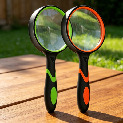 Two Pack 75mm Magnifier with Non Slip Rubber Grip